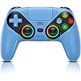 Gamrombo LED Wireless Controller for PS5, Compatible with PS5 Pro/Slim/PC, Dual Vibration, Macro/Turbo Function, 3.5mm Audio 