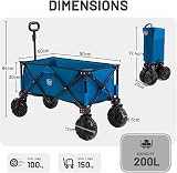 TIMBER RIDGE Festival Trolley on Wheels 200L Foldable with Brakes 100kg view 7