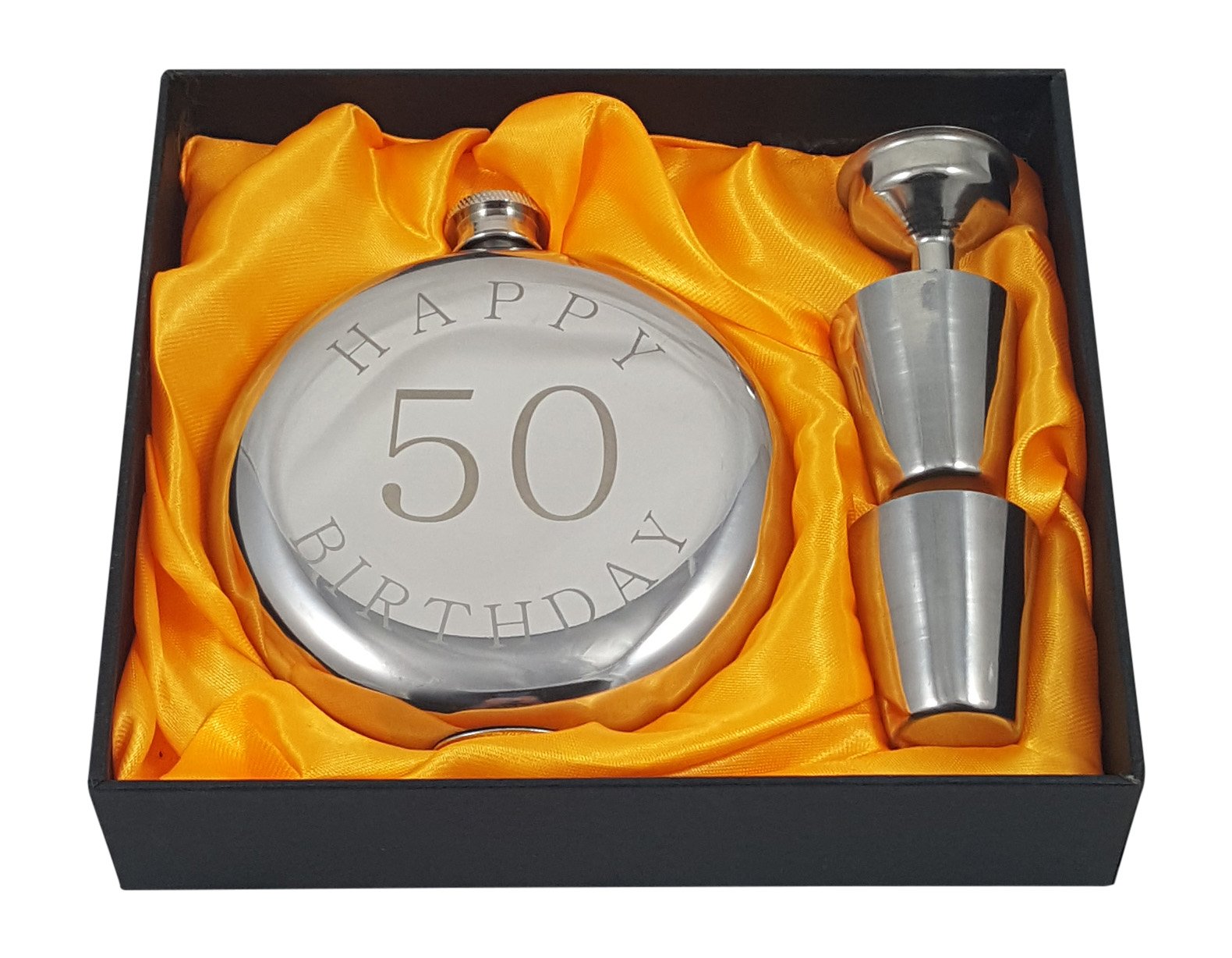 Happy 50th Birthday Flask Gift Set