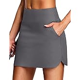 ISEEGZ High Waisted Tennis Golf Athletic Skirts for Women Tummy Control Pickleball Skort with Shorts Pockets Anti Slip