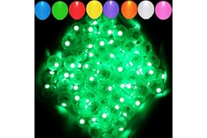 Aogist 100pcs Green Balloon Light, Long Standby Time Waterproof Mini Ball Light, Round LED Lamp for Paper Lantern Balloon Party,Wedding,Birthday,Festival,St. Patrick's Day and Christmas Decorative