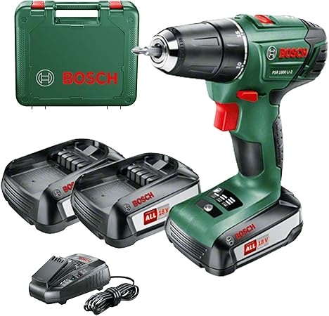 Bosch Psr 1800 Li 2 Drill Sans Cle Vert 1 2 Kg Perceuse Electrique 1 Cm 3 Cm 38 Nm 18 Nm 400 Tr Min 1350 Tr Min Amazon Fr Bricolage