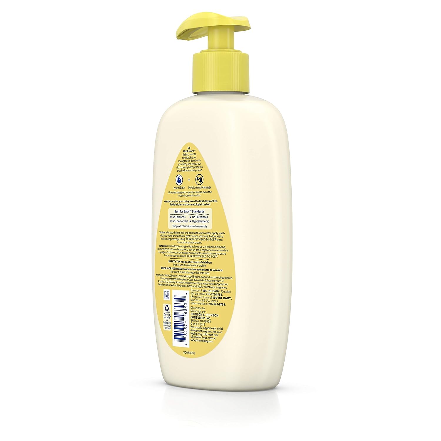 johnson's head to toe extra moisturizing baby wash