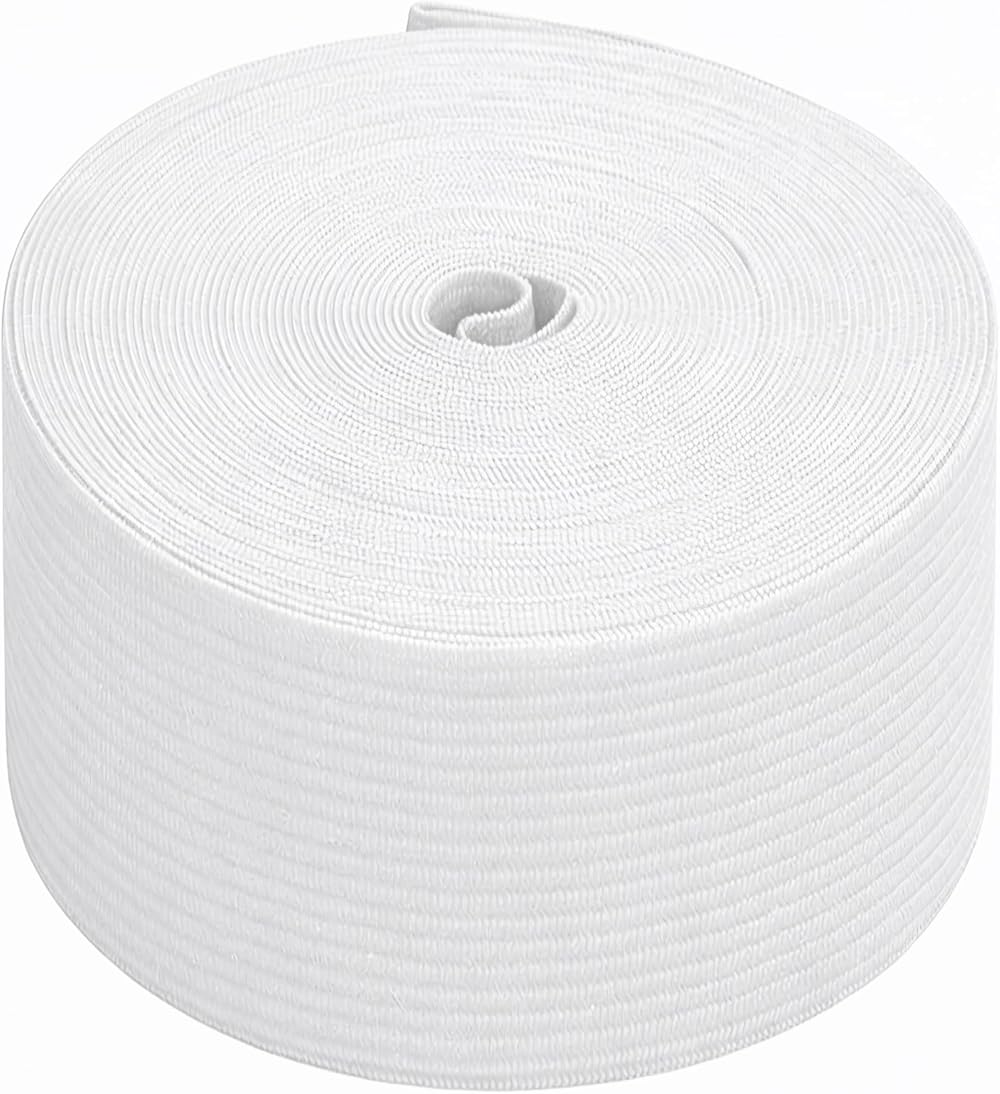 Trimming Shop 75mm Wide Elastic Band 10m Polyester Rubber Waistband Tape