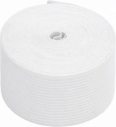 Trimming Shop 75mm Wide Elastic Band 10m Polyester Rubber Waistband Tape