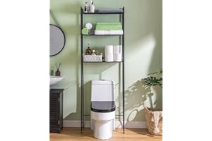 OhuaCason Over The Toilet Storage Cabinet for Small Bathroom: Over Toilet Storage Shelf - 3 Tier Bathroom Organizer for Women