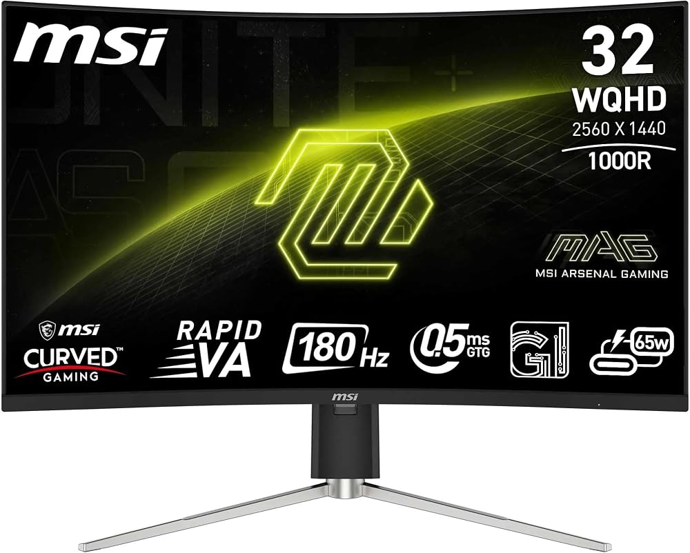 MSI MAG 325CQRF QD E2 32 Inch Curved WQHD 180 Hz Monitor 1000R