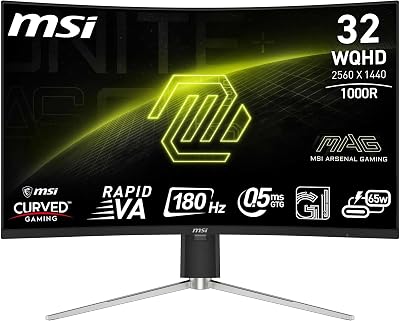 MSI MAG 325CQRF QD E2 32 Inch Curved WQHD 180 Hz Monitor 1000R