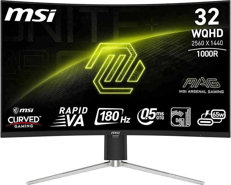 MSI MAG 325CQRF QD E2 32 Inch Curved WQHD 180 Hz Monitor 1000R