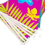 FEPITO Hawaiian Bunting Banners 2 Pack 6 Meters Luau Tropical Party Decor view 3