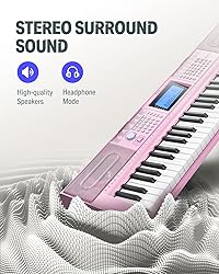 Donner Keyboard Piano 61 Key, Electric Keyboard Kit