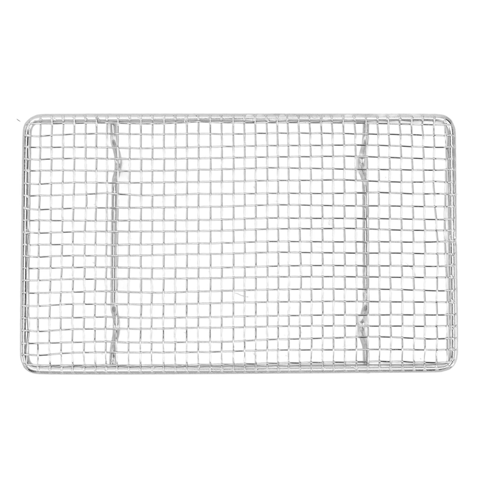 304 Stainless Steel Cooling Racks Wire Cooking Rack High Temperature Resistant Oven Safe for Baking Roasting Grilling (Rectangle 19.2CM)