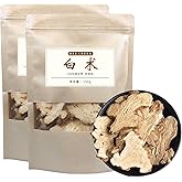 Hee Creek Atractylodes 白术 Bai Zhu10.58/300g Premium Cut Slices Bai Zhu Atractylodes Rhizome Tea Atractylodis Macrocepgalae Chinese Dried Herbs Natural Herbal Tea, Sulfur Free, Large head 特级白术 大片