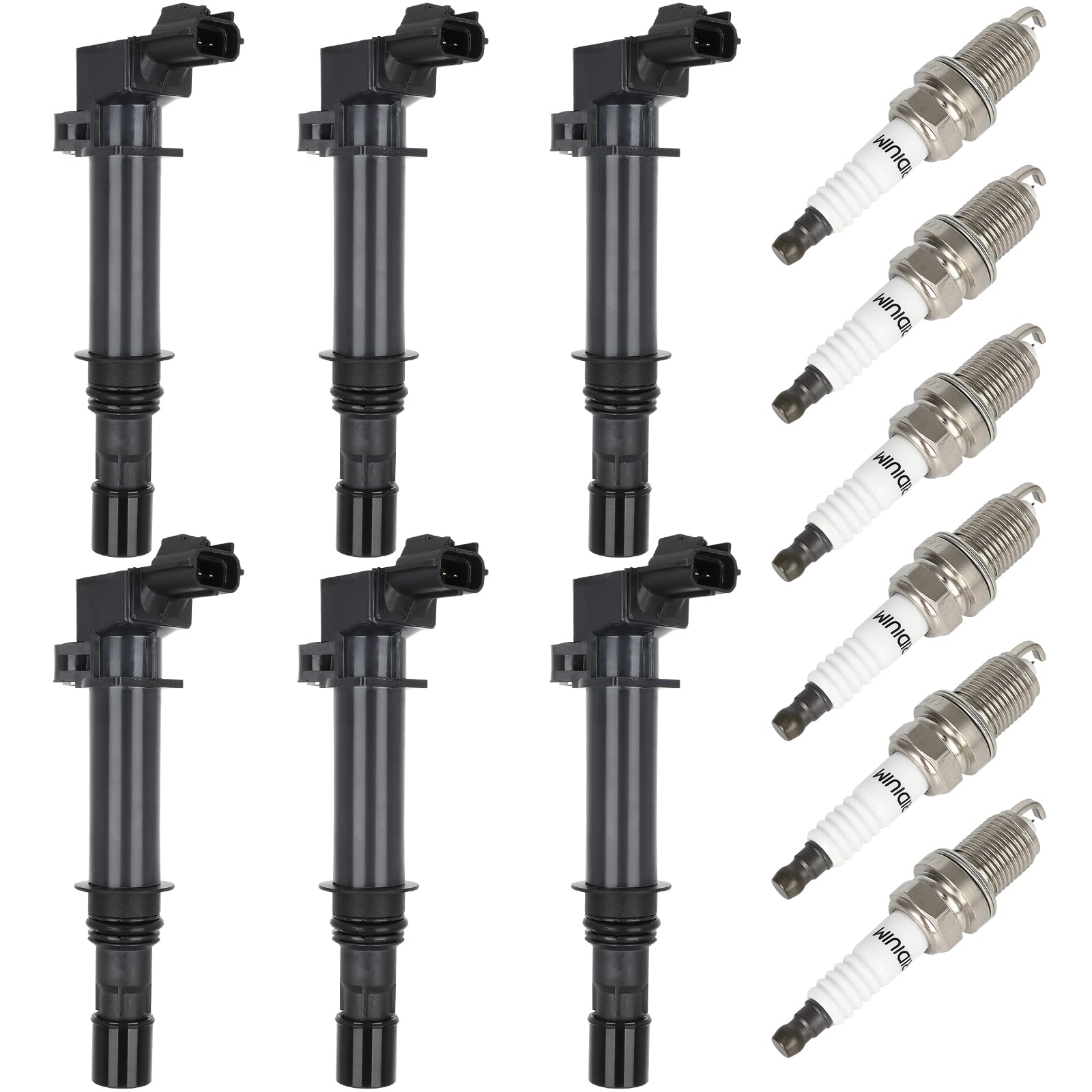 Photo 1 of SCITOO Ignition Coil Coils & Iridium Spark Plugs fit for Dodge Dakota Durango Nitro Ram 1500/for Jeep Commander Grand Cherokee Liberty 3.7L V6 UF270 6 ignition coils wilth 6 iridium Spark Plugs