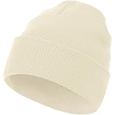ROYBENS 100% Cotton Beanie, Knit Cuffed Beanies Hats for Men & Women, Winter Slouchy Soft Warm Unisex Skull Cap Hat