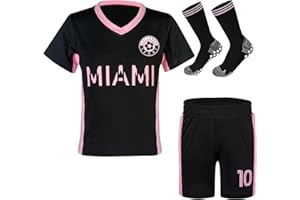 Cnins Boys & Girls Soccer Jersey Kit with Socks Set for Kids 3-14Y - Soft & Quick Dry - Vibrant Colors Sports Outfits