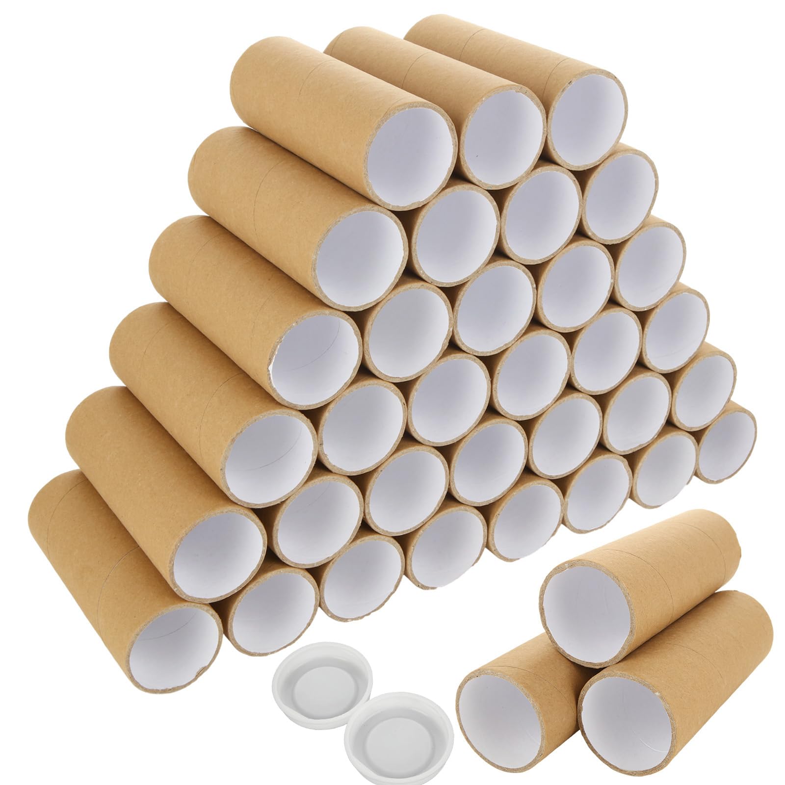 Photo 1 of LOYORTY 40PCS 2" x 6" Mailing Tubes with Caps, Small Cardboard Shipping Tubes,Kraft Paper Tube Mailers for Shipping, Packing, Art Prints, Maps, Blueprint