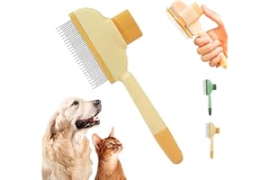 Zen Brush for Cats, New Avatar Zenbrush Cat Comb, Upgrade Self-Cleaning Pet Flea Comb Grooming Brush, Short&long Cat Dogs Mul
