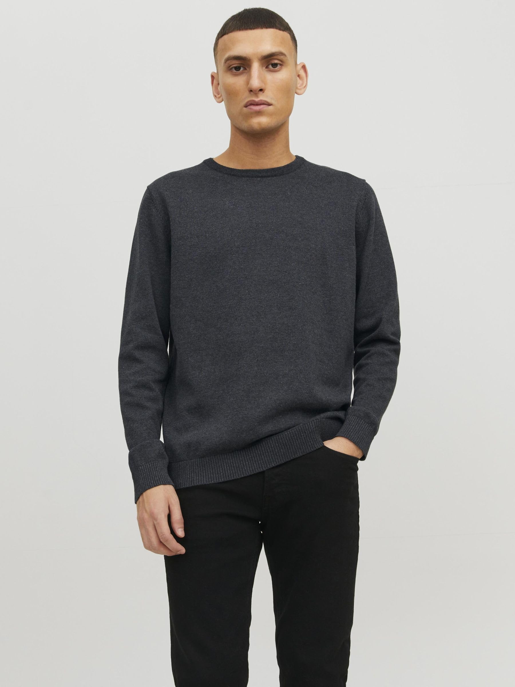JACK & JONES Male Strickpullover Einfarbig Strickpullover 2