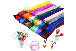 CVNDKN Pipe Cleaners,1600 Pieces Pipe Cleaners Crafts Pipe Cleaners Craft Supplies in 32 Colors Chenille Stems for Home and School DIY Art Crafts (0.23 x 11.8 Inches)