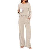OFEEFAN Pajama Sets for Women 2 Piece Lounge Sets Pjs Winter Soft Sleepwear
