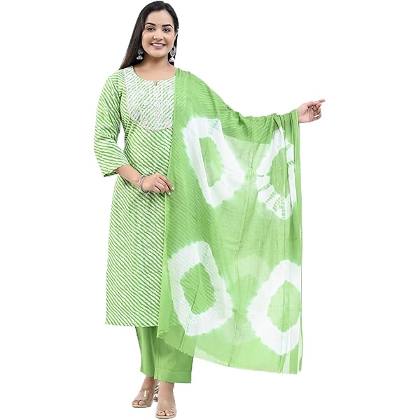 FIORRA Women's Teal Blue Crepe A-Line Kurta Pant With Dupatta