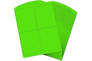 JAM PAPER Shipping Address Labels - Extra Large - 4 x 5 - Neon Green - 4 Labels per Page/120 Labels Total