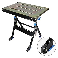 Olympia Tools Adjustable Welding Table with Wheels