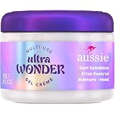 Aussie Ultra Wonder Gel Cr&egrave;me All-in-1 Moisturizing Hold Styler, Gel + Cream, for All Hair Types and Curls, 10.1oz