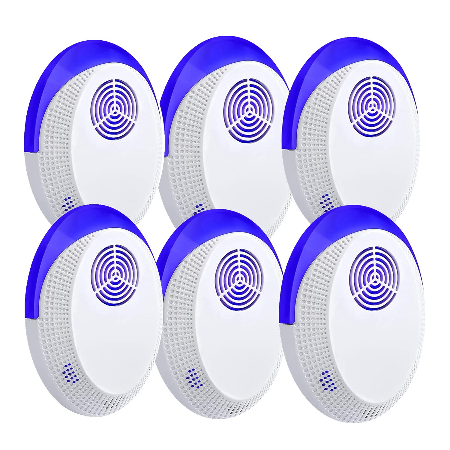 Ultrasonic Pest Repeller Electronic Plug-In Pest Control Spiders Mouse Insects Cockroaches Mosquitoes Rat Rodent Indoor Use Friendly for Children and Pets 6 Packs