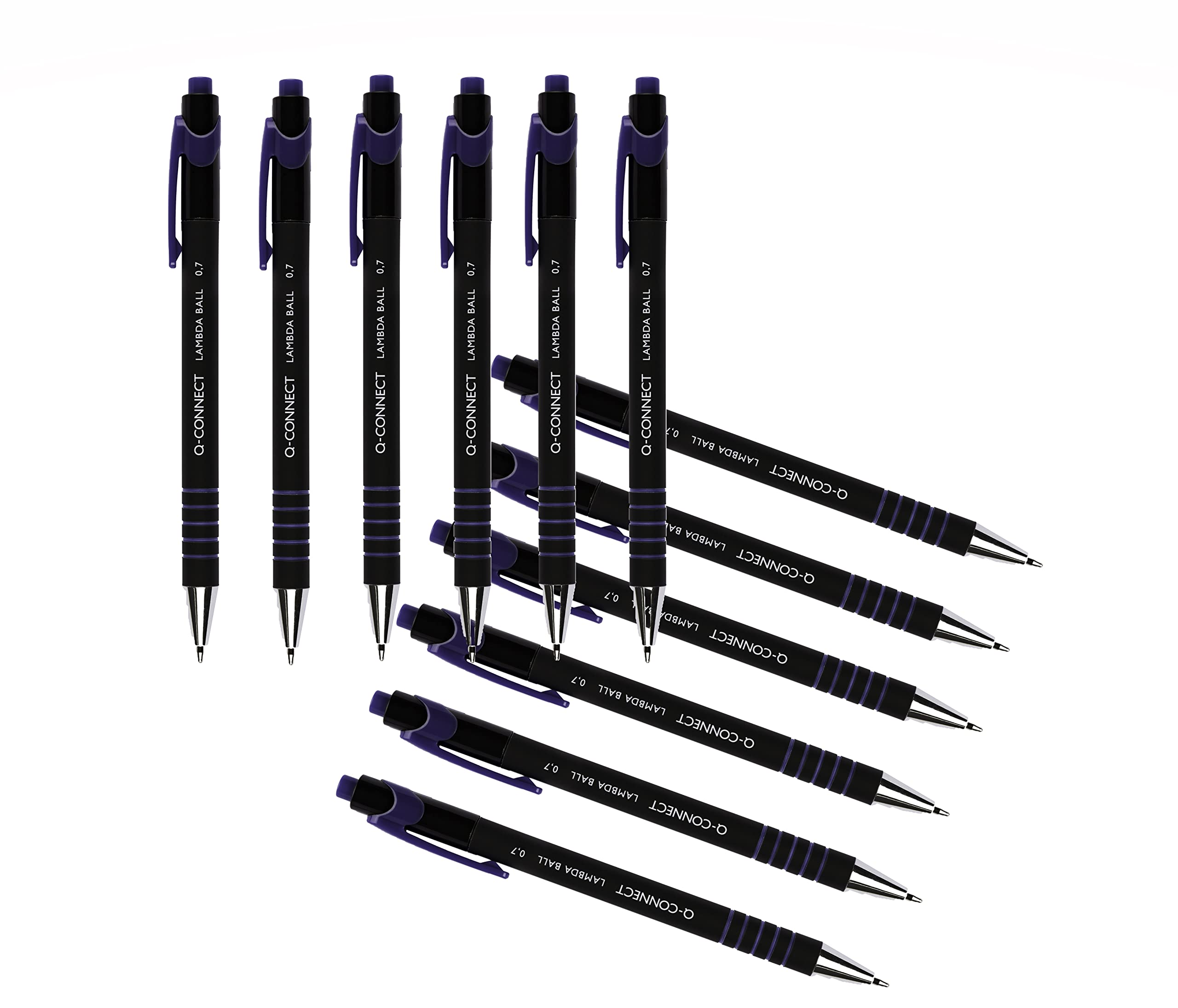 Q-Connect Lamda Ballpoint Pen Medium Blue (12 Pack) KF00673