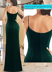 VFSHOW Womens 2025 Winter Velvet Formal Prom Maxi