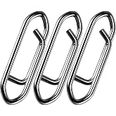 Alwonder 50-Pack Fishing Power Speed Clips, High Strength Stainless Steel Speed Clip for Fishing Lure Quick Change, Freshwater Saltwater Crankbait Popper Lures Quick Snap Connector Tackle