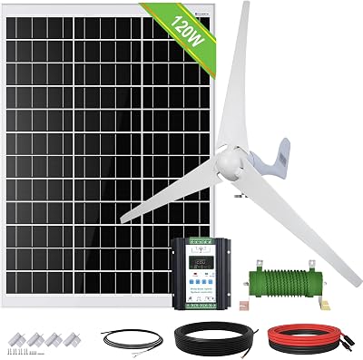 ECO-WORTHY 520W Solar Wind Kit: 400W Turbine + 120W Solar Panel for 12V Off Grid