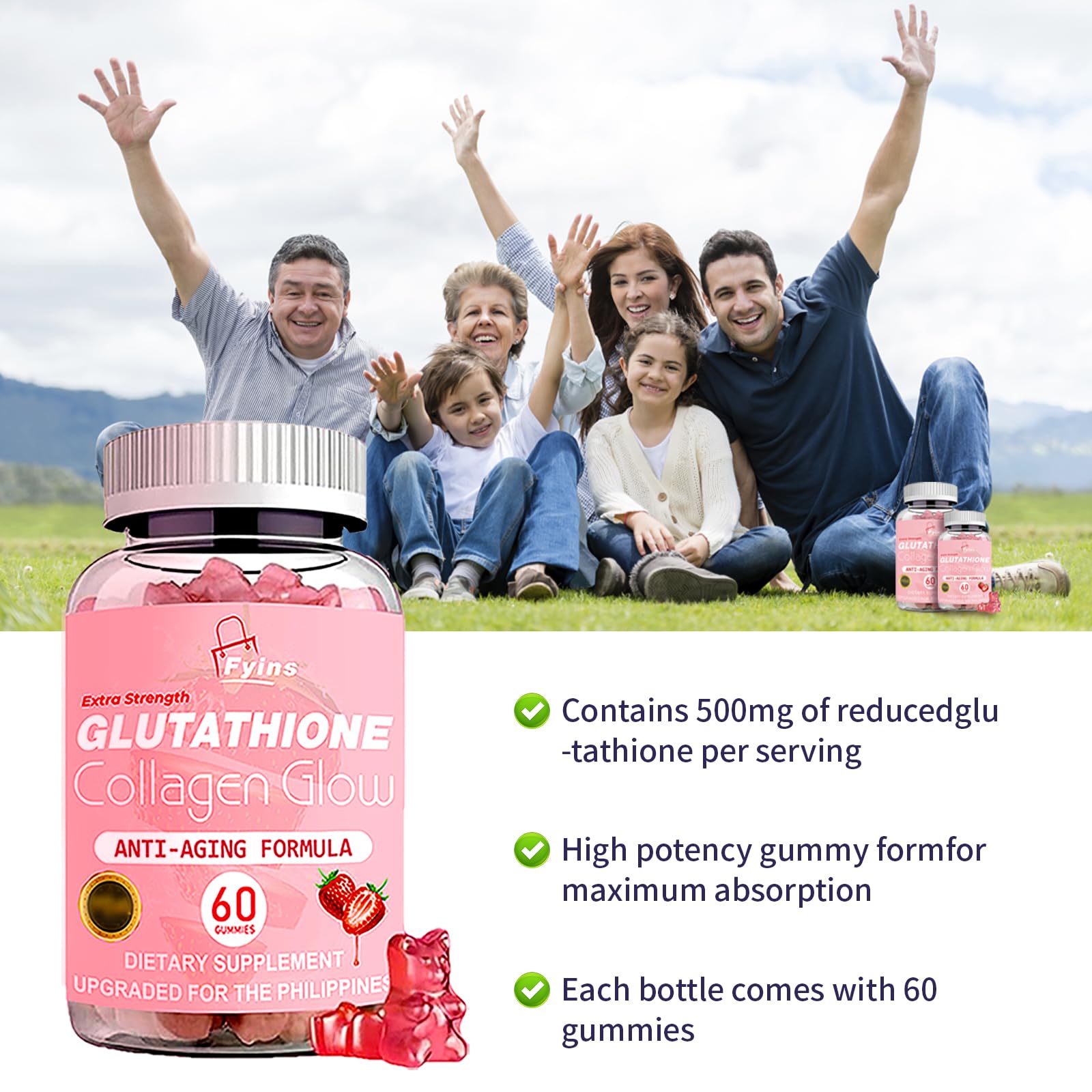 glutathione collagen gummies benefits Mua Fyins Glutathione Collagen Glow Gummies, Glow Beauty Collagen Gummies  for Women, Korean Brightening Skin Glutathione Gummies for Dark Spot,  Organic Collagen Gummies trên Amazon Mỹ chính hãng 2026