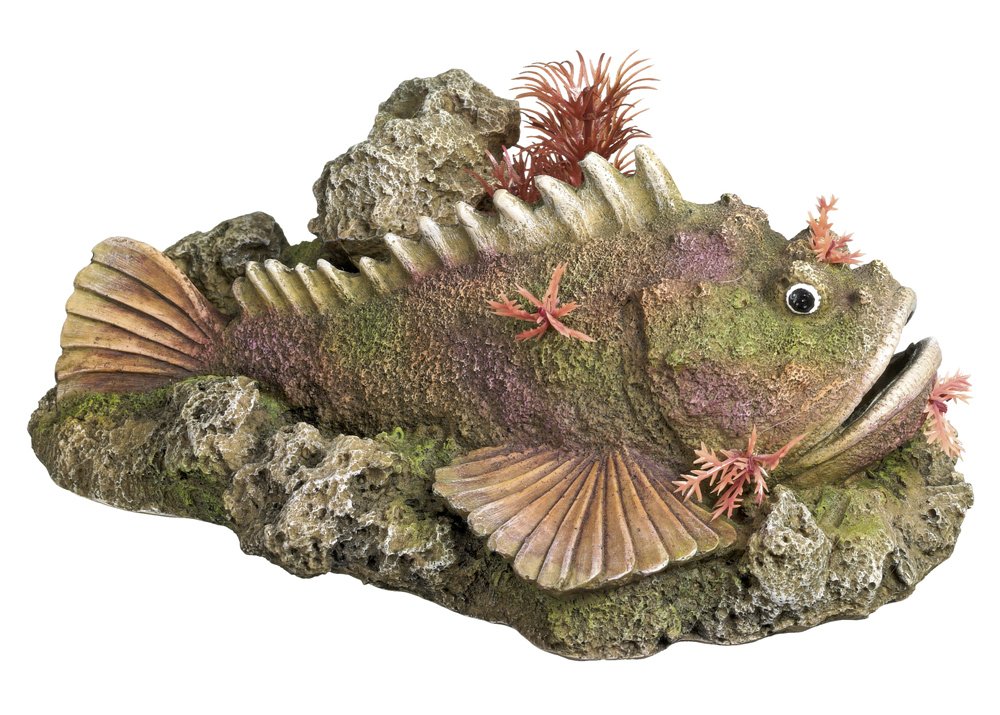 Nobby Aqua Ornaments 28559 Stone Fish with Plants