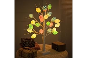 PXBNIUYA Easter Decorations, Easter Tree Light up Tree Lamp, 24 LED Birch Tree USB or Battery Powered, Twinkling Fairy Light Spirit Tree for Home Indoor Table Easter Decor(Warm White)