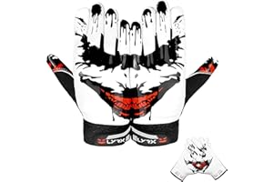 LYRX Professional Football Receiver Gloves with Optimal Silicone Palm Non-Slip Grip Control Ultra-Stick Sports Lightweight Glove and Precision Fit