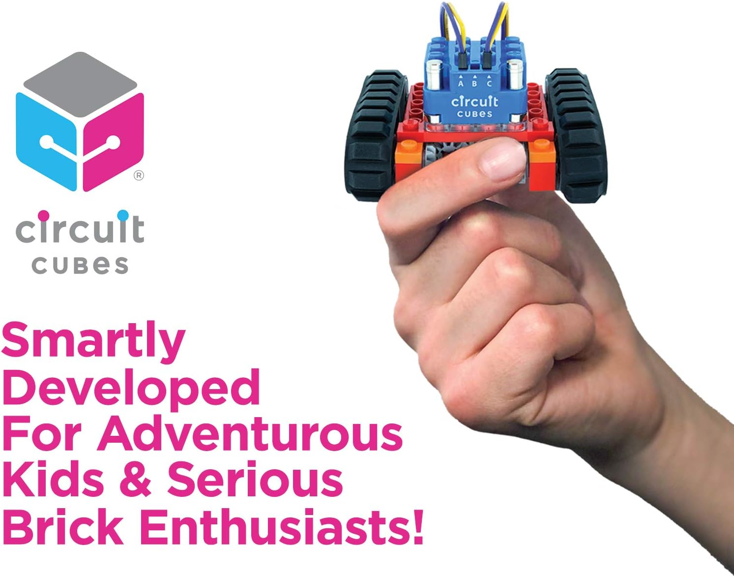 Circuit Cubes Bluetooth Upgrade+ Kit Electronic Toy Building Set Compatible with Most Building Blocks STEM Toy Learning: Toys & Games
