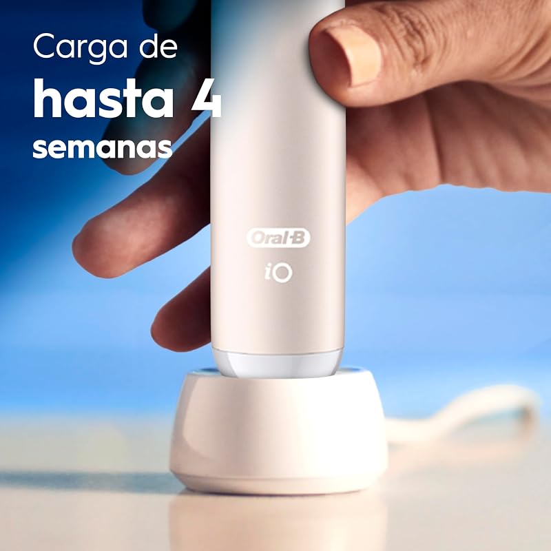 iO 2 escova de dentes elétrica rosa macia, 1 cabeça, 1 estojo de viagem, 3 modos de escovação, sensor de pressão e temporizador, desenhado por Braun
