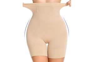 SIMIYA Tummy Control Shapewear Shorts for Women, Body Shaper High Waisted Thigh Slimmer Seamless Underwear for Under Dresses