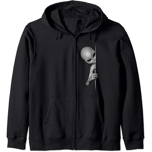 Amazon.com: Alien Zip Up Hoodie Men Women - Extraterrestrial