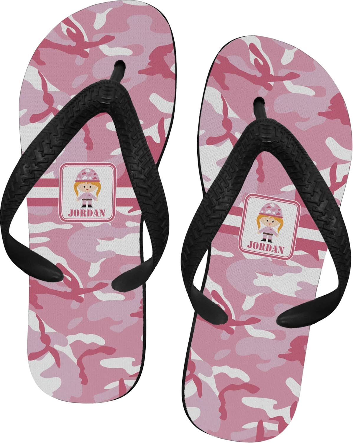 pink camo flip flops