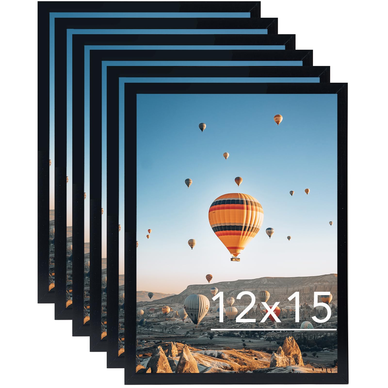 JCJMY 12x15 Black Picture Frame Set of