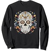 Dia De Los Muertos Costume Halloween Day Of Dead Sugar Skull Sweatshirt