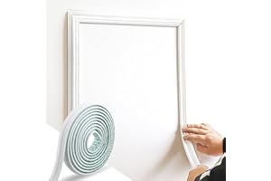 Trimold 118" x 1.5" Lightweight Peel and Stick Chair Rail Molding, Flexible Accent Wall Trim for Home Decoration & Protection