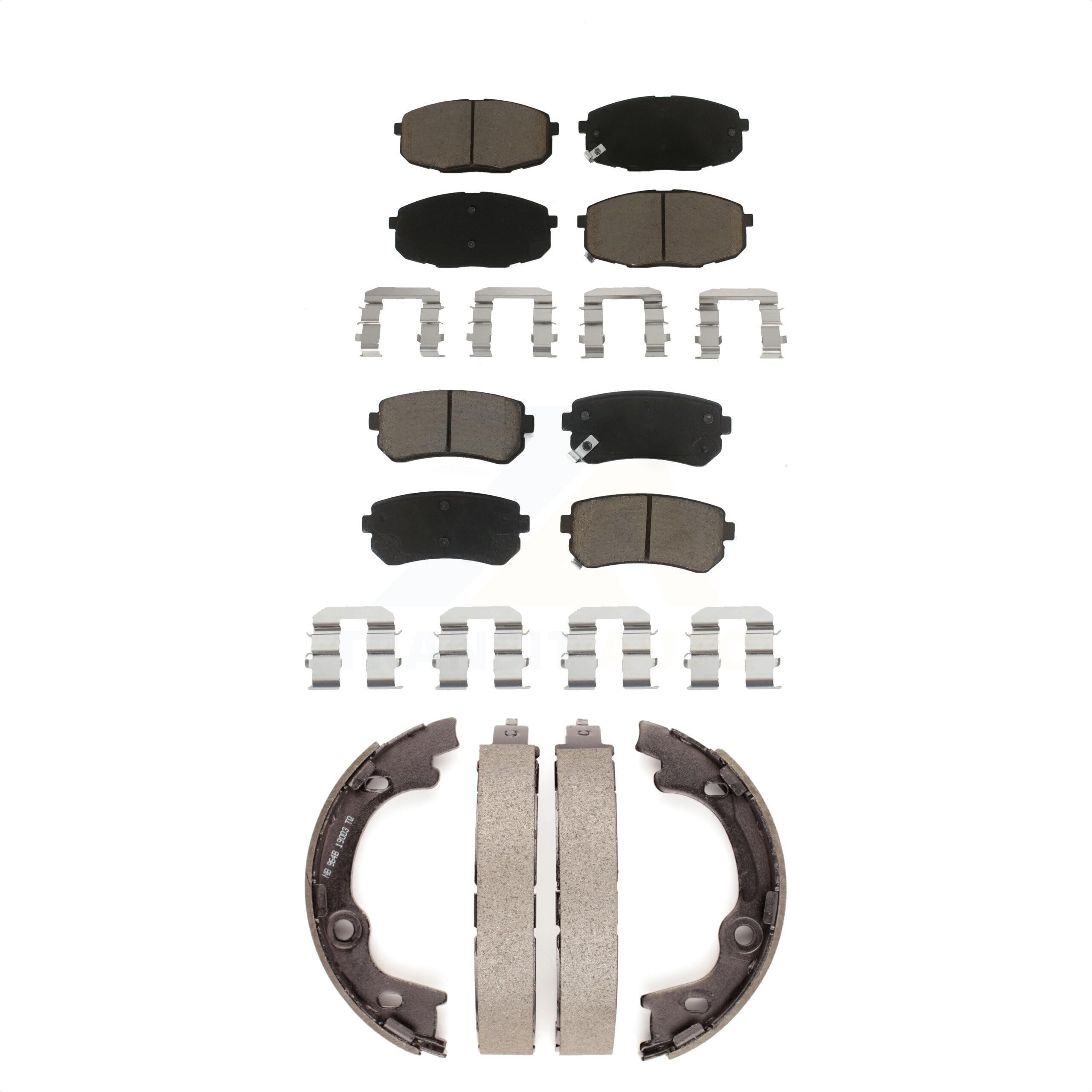 Transit Auto Front Rear Ceramic Brake Pads And
