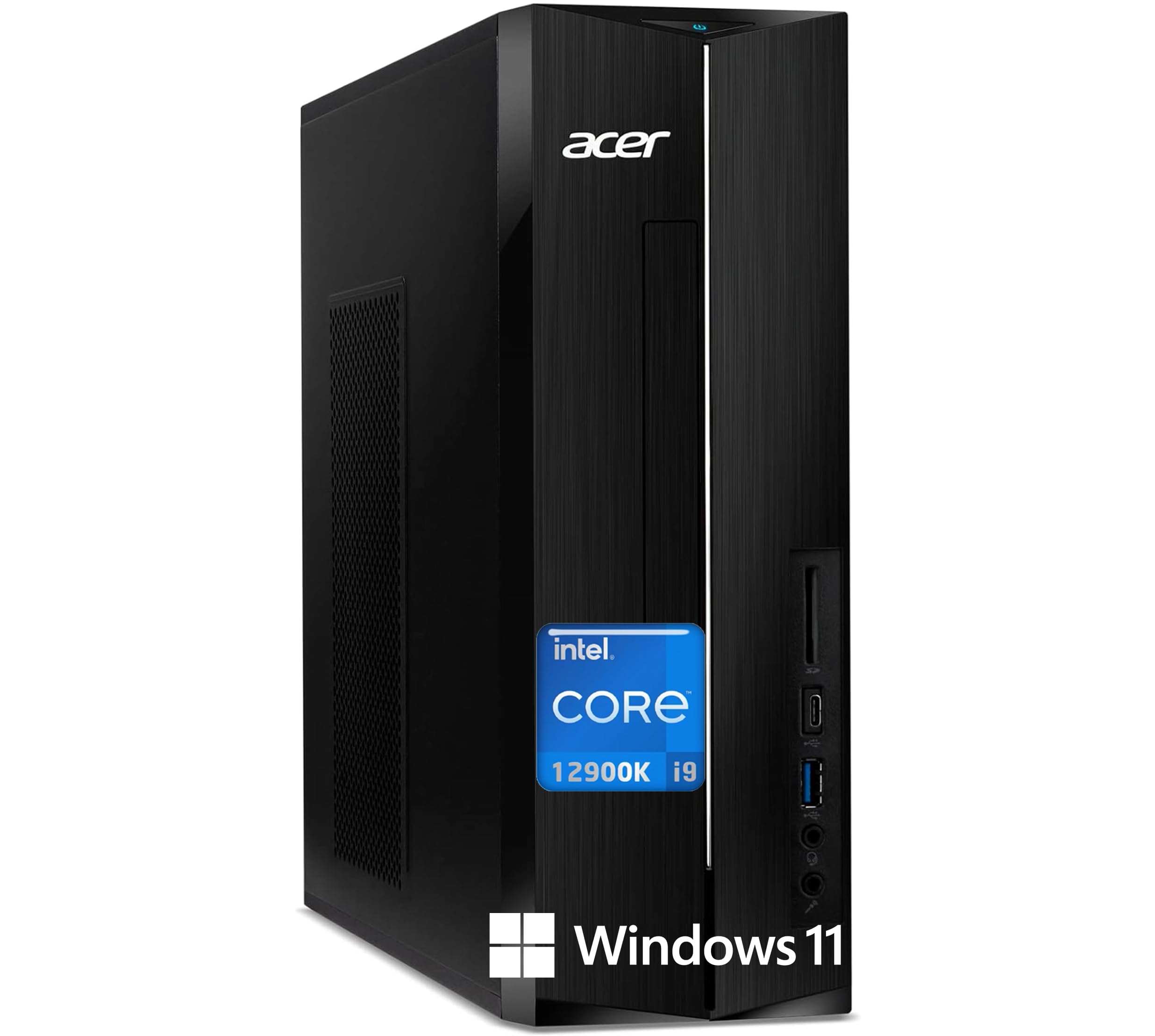Computadora de escritorio acer 2025 SFF Intel Core i9-12900K (hasta 5,1 GHz), 32 GB de RAM, SSD PCIe de 1 TB, gráficos Intel UHD 730, Wi-Fi, soporte para 2 monitores 4K, teclado y mouse, Bluetooth, RJ45, Windows 11 Home