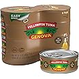 Genova Premium Yellowfin Tuna in Olive Oil, 5 Ounce Cans (Pack of 8), Wild Caught Canned Tuna, Solid Light