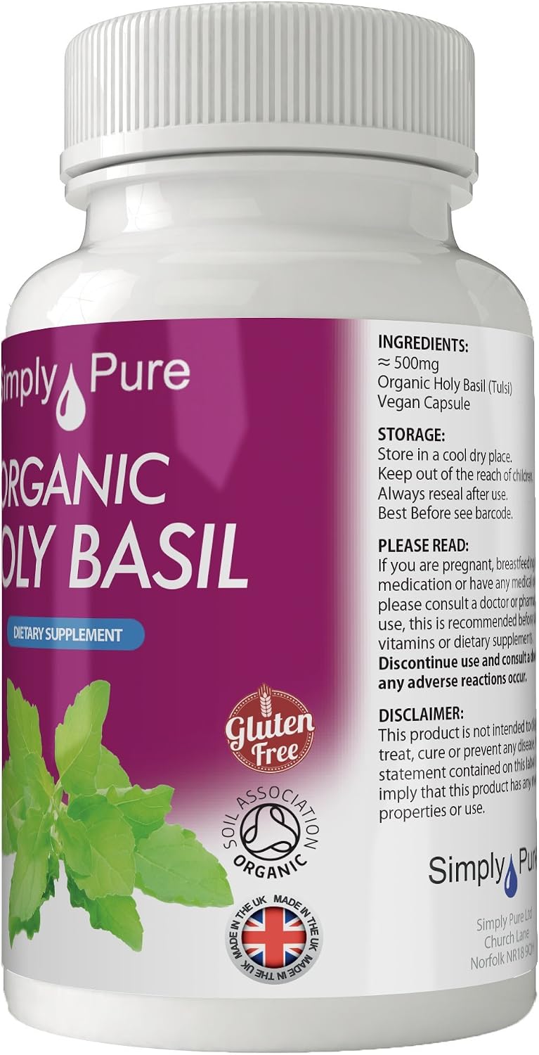 Simply Pure Organic Holy Basil for Mental Balance & Energy, 90 count (Pack of 1) - Image 5